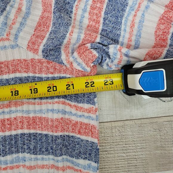 Womens Patriotic Top Size 18/20 Avenue Cold Shoulder 3/4 Sleeve 4th of July - Picture 5 of 9